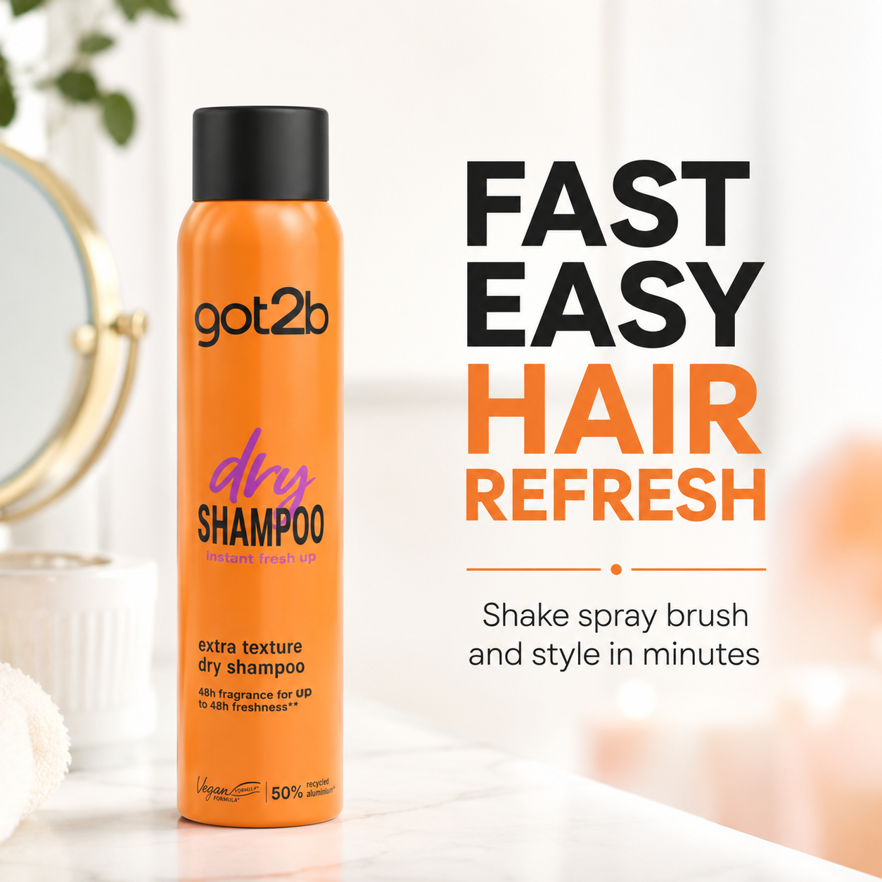 Got2b Extra Texture Dry Shampoo 200ml Duo Pack