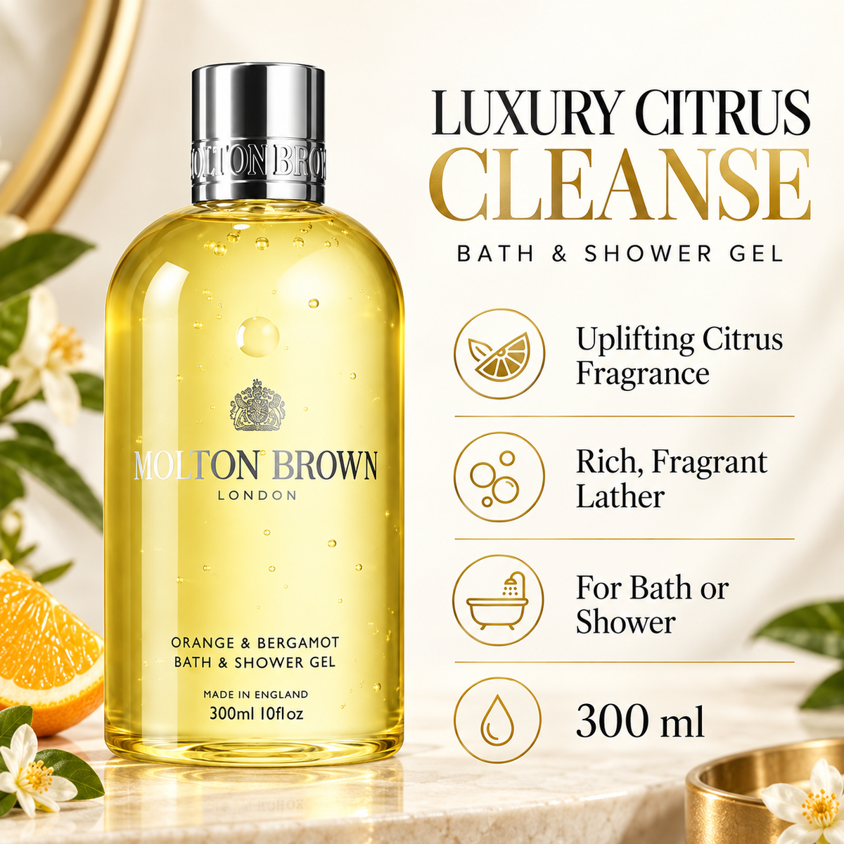 Molton Brown orange and bergamot shower gel – view 2