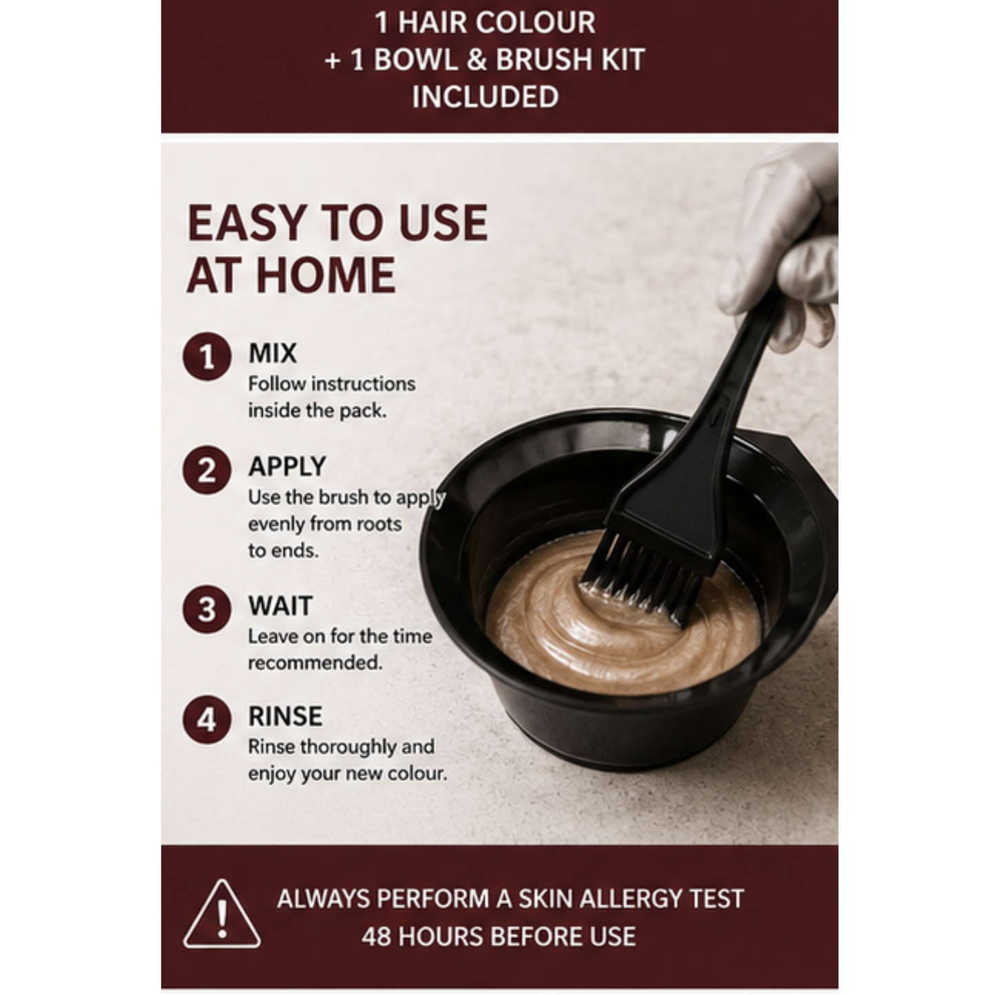 Vidal Sassoon Salonist 5/5 Medium Reddish Brown Hair Colour Set With Dye Bowl And Brush Kit