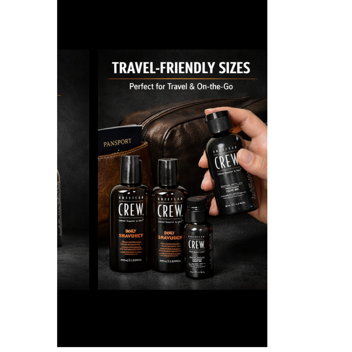 American Crew Essential Travel Kit – Shave Gel, Shampoo, Conditioner & Fiber