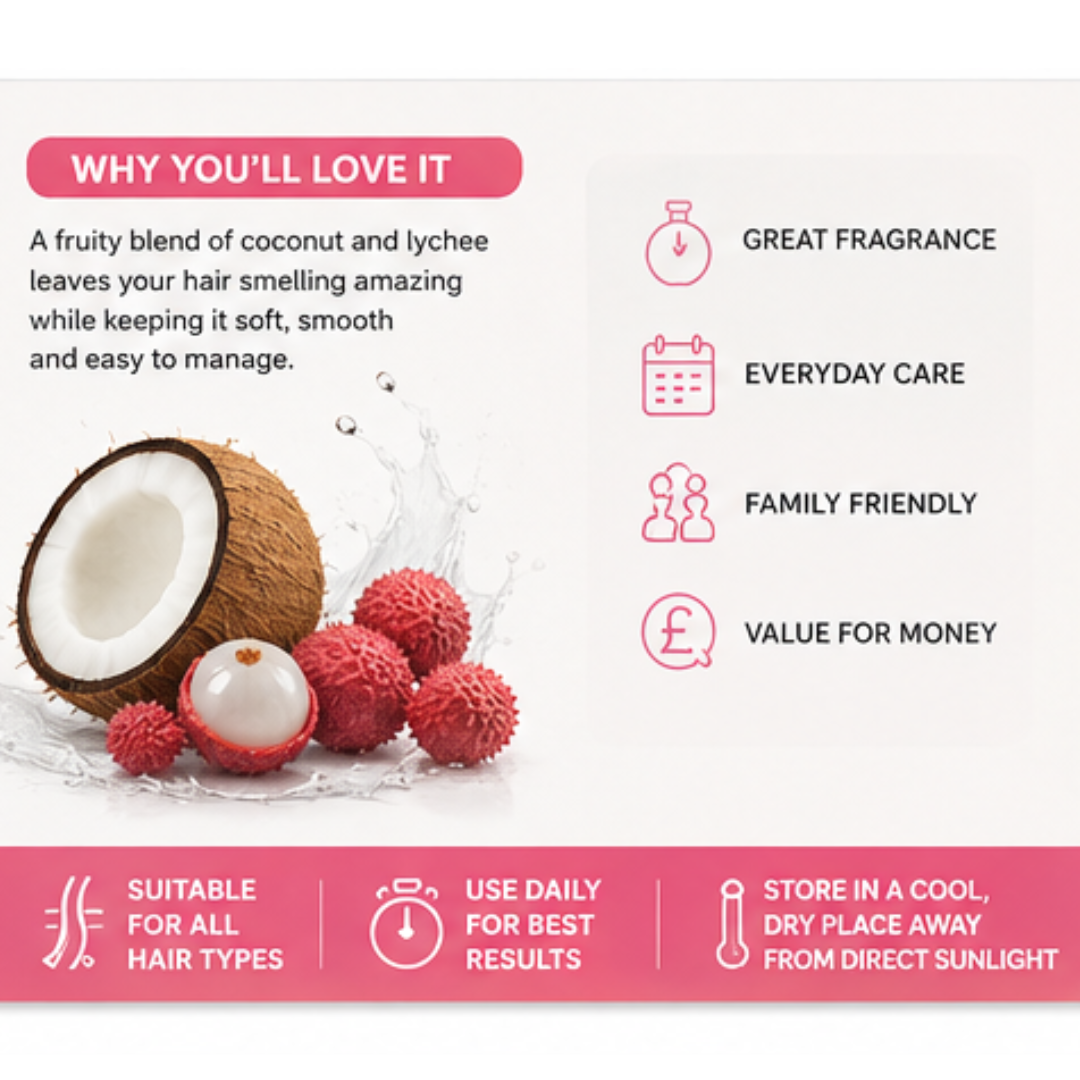 Alberto Balsam Coconut & Lychee Shampoo and Conditioner Set 2 × 350ml