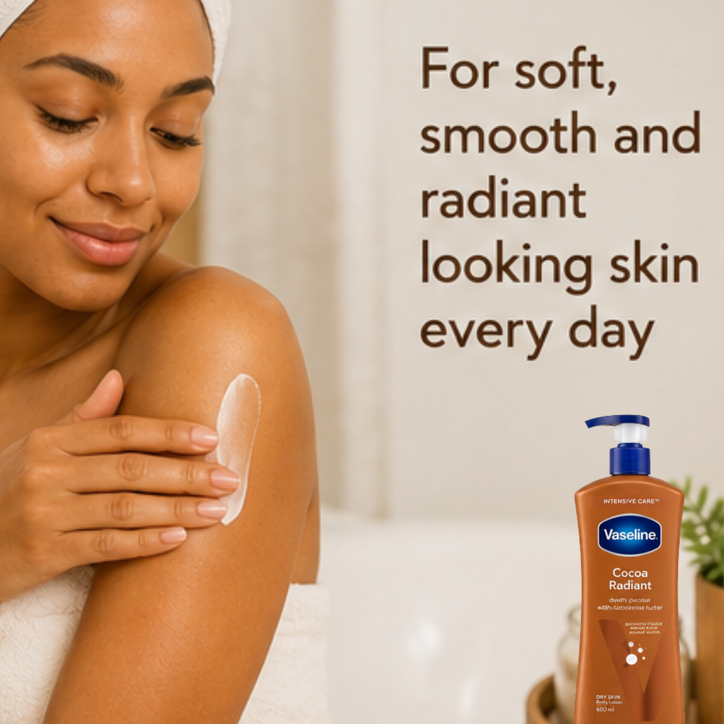 Vaseline Cocoa Radiant Body Lotion 600ml