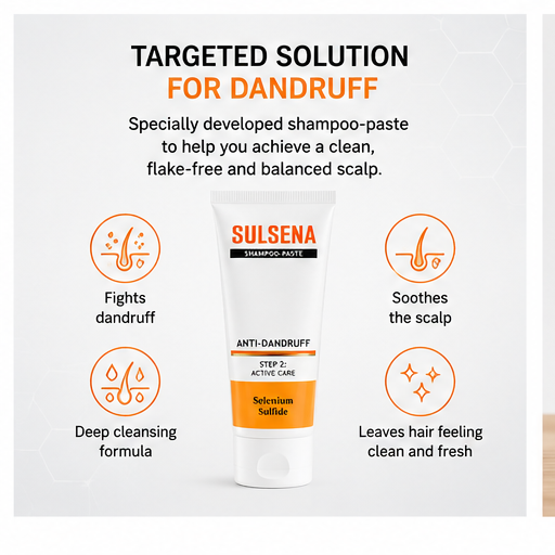 Sulsena Anti-Dandruff Shampoo-Paste 75ml Scalp Care Tube