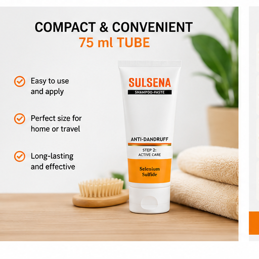 Sulsena Anti-Dandruff Shampoo-Paste 75ml Scalp Care Tube