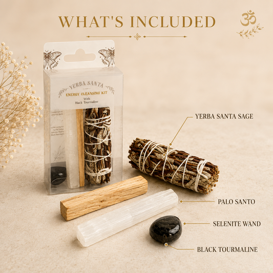 Yerba Santa Sage Cleansing Kit with Palo Santo, Selenite & Black Tourmaline