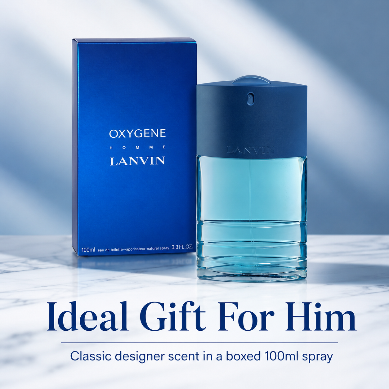 Lanvin Oxygene Men Eau De Toilette Spray 100ml Fresh Masculine Fragrance With Elemi Cedar Cypress Juniper And White Musk Notes