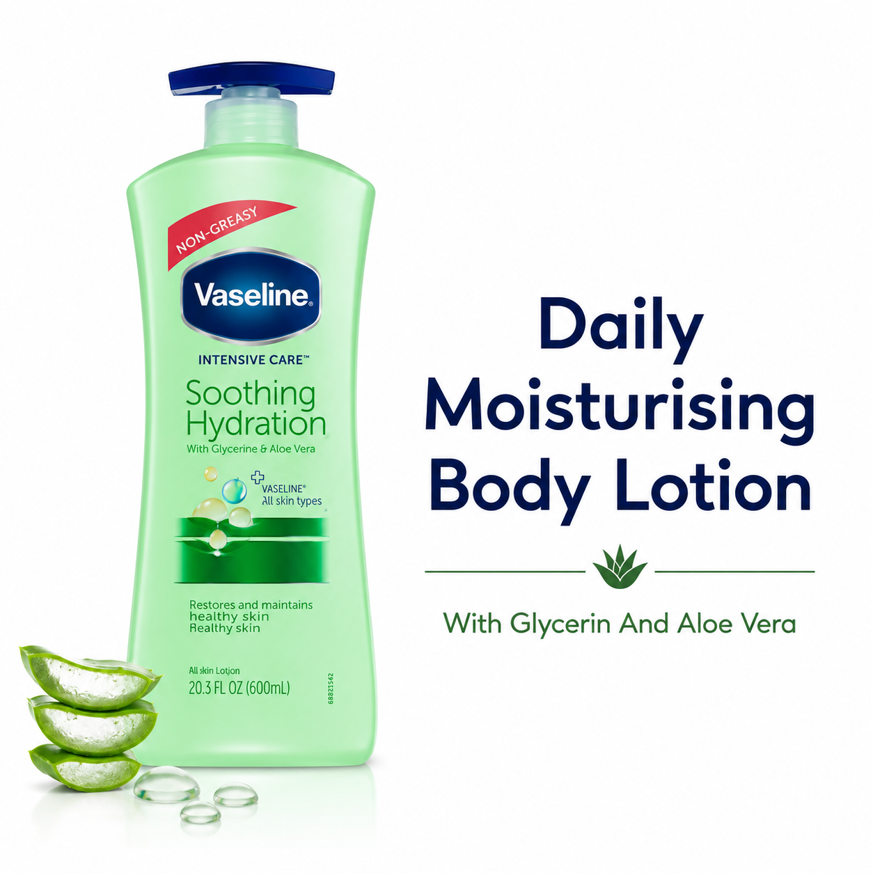 Vaseline Aloe Soothing Hydration Lotion 600ml