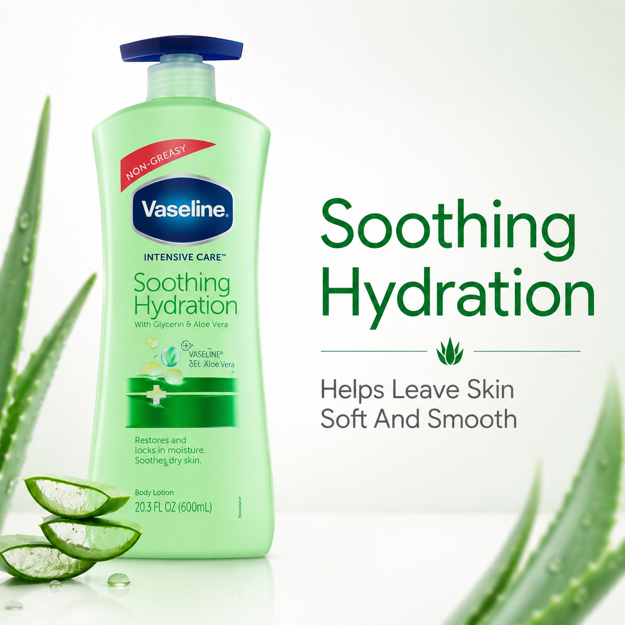 Vaseline Aloe Soothing Hydration Lotion 600ml