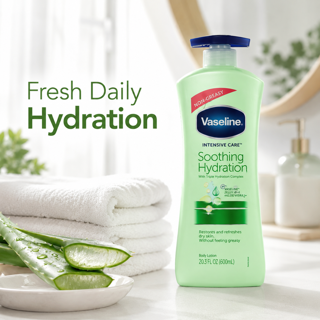 Vaseline Aloe Soothing Hydration Lotion 600ml