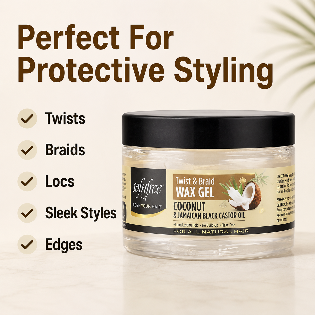 Sofnfree Twist & Braid Wax Gel 250ml