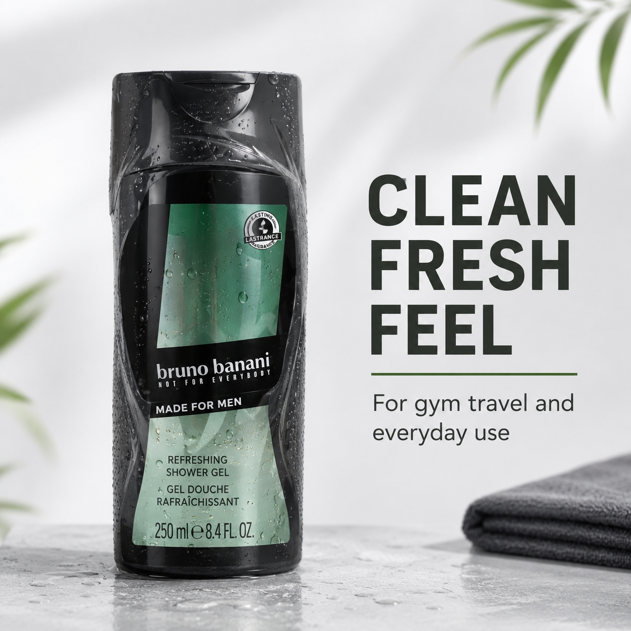 Bruno Banani Made For Men Shower Gel 250ml – Fresh Citrus & Woody Scent for Daily Cleansing