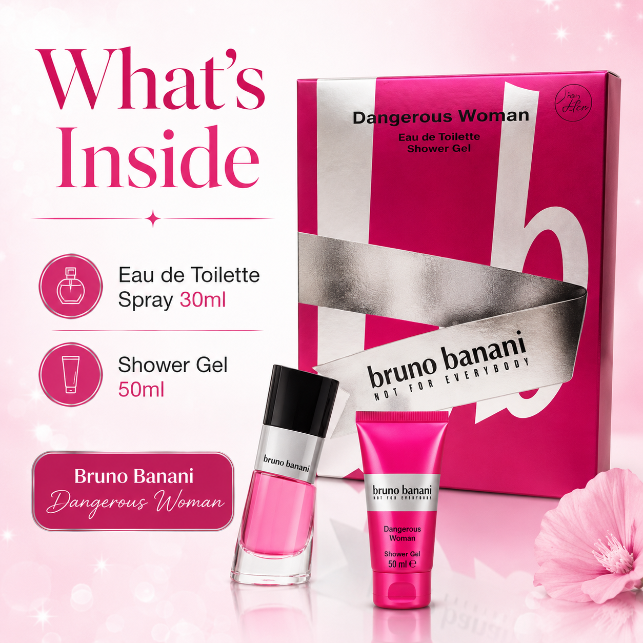 Bruno Banani Dangerous Woman EDT and Shower Gel Gift Set