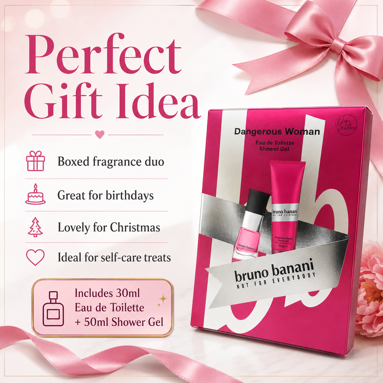 Bruno Banani Dangerous Woman EDT and Shower Gel Gift Set
