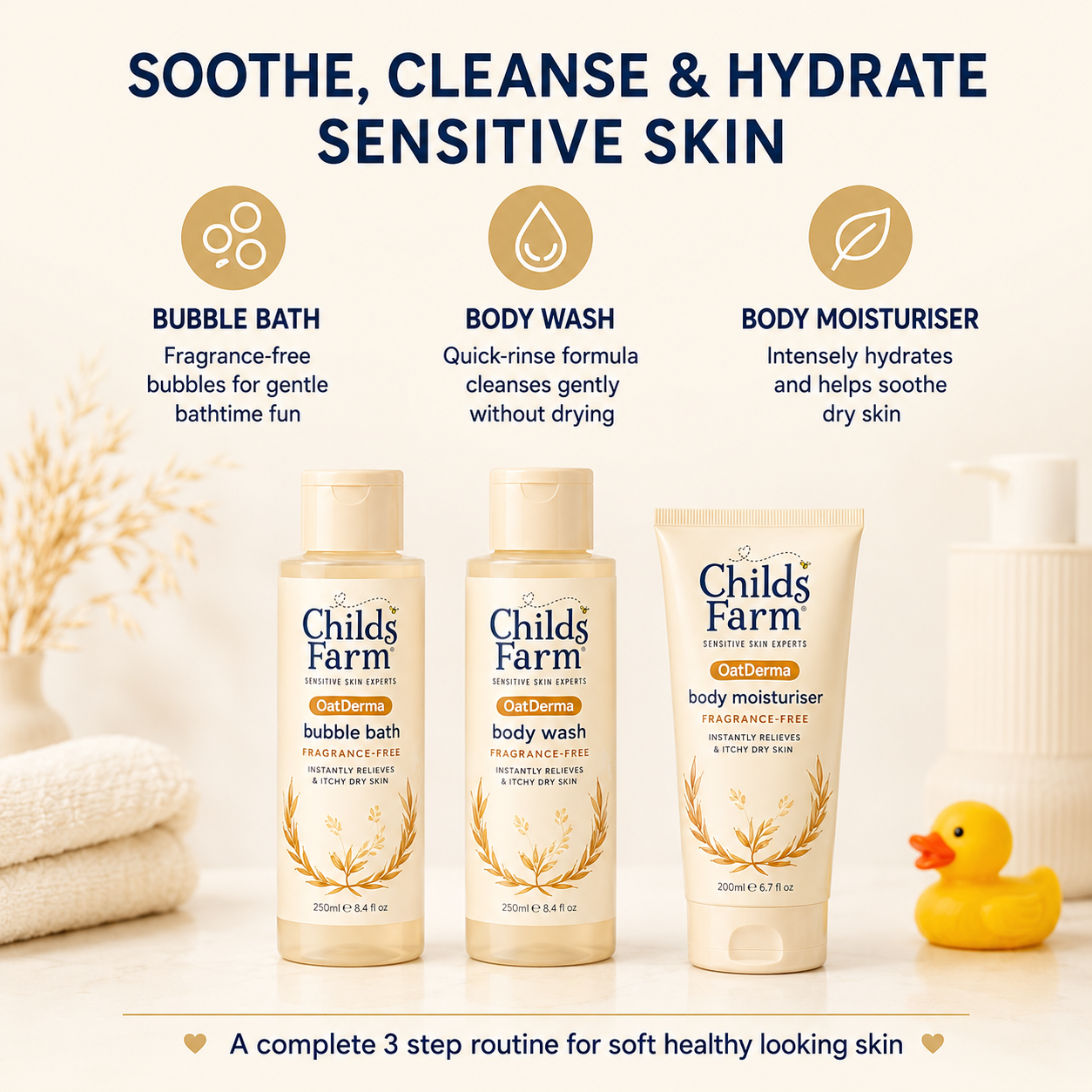 Childs Farm OatDerma 3-Step Skincare Bundle