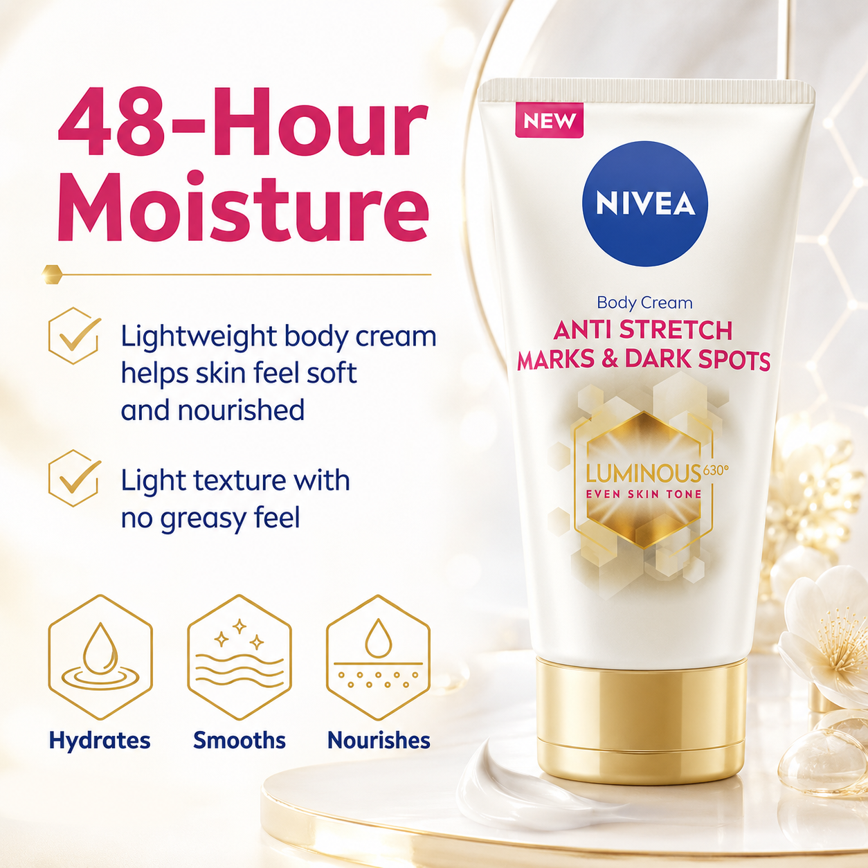 NIVEA Luminous 630 Anti Stretch Marks Body Cream 200ml