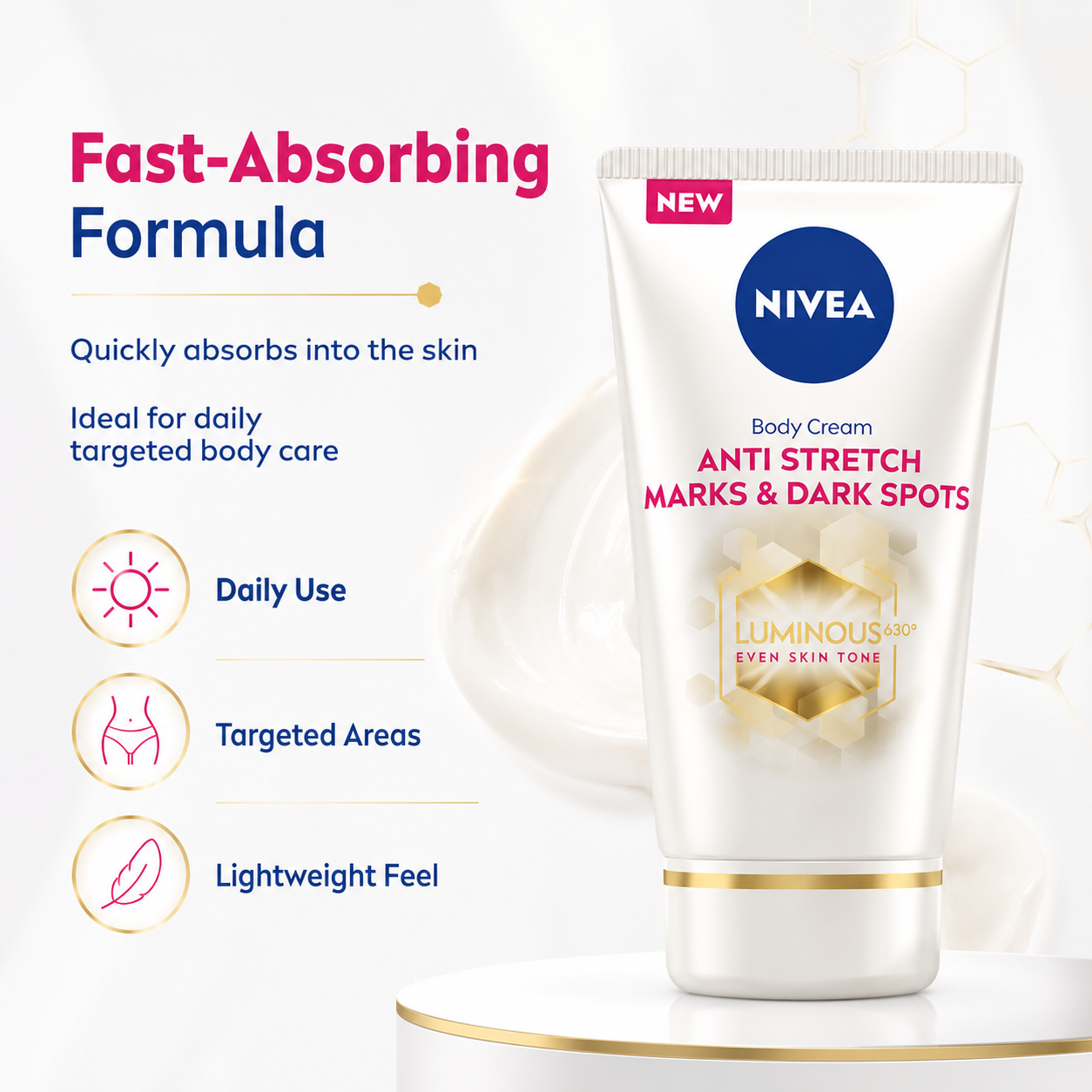 NIVEA Luminous 630 Anti Stretch Marks Body Cream 200ml