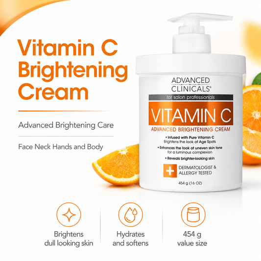 Advanced Clinicals Vitamin C Brightening Cream 454 g
