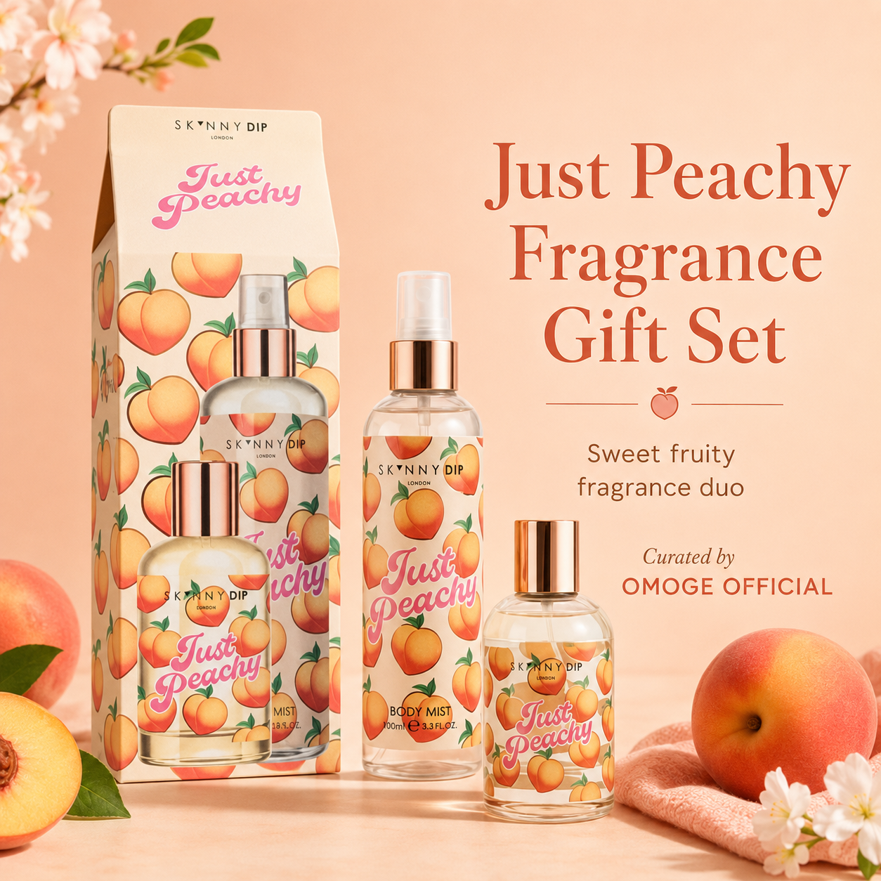 Just Peachy by Skinny Dip Fragrance Gift Set