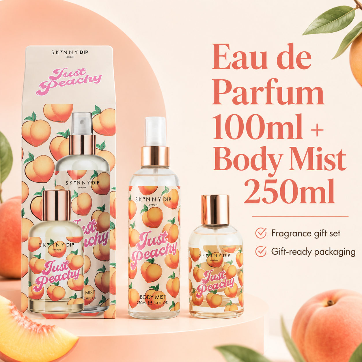 Just Peachy by Skinny Dip Fragrance Gift Set
