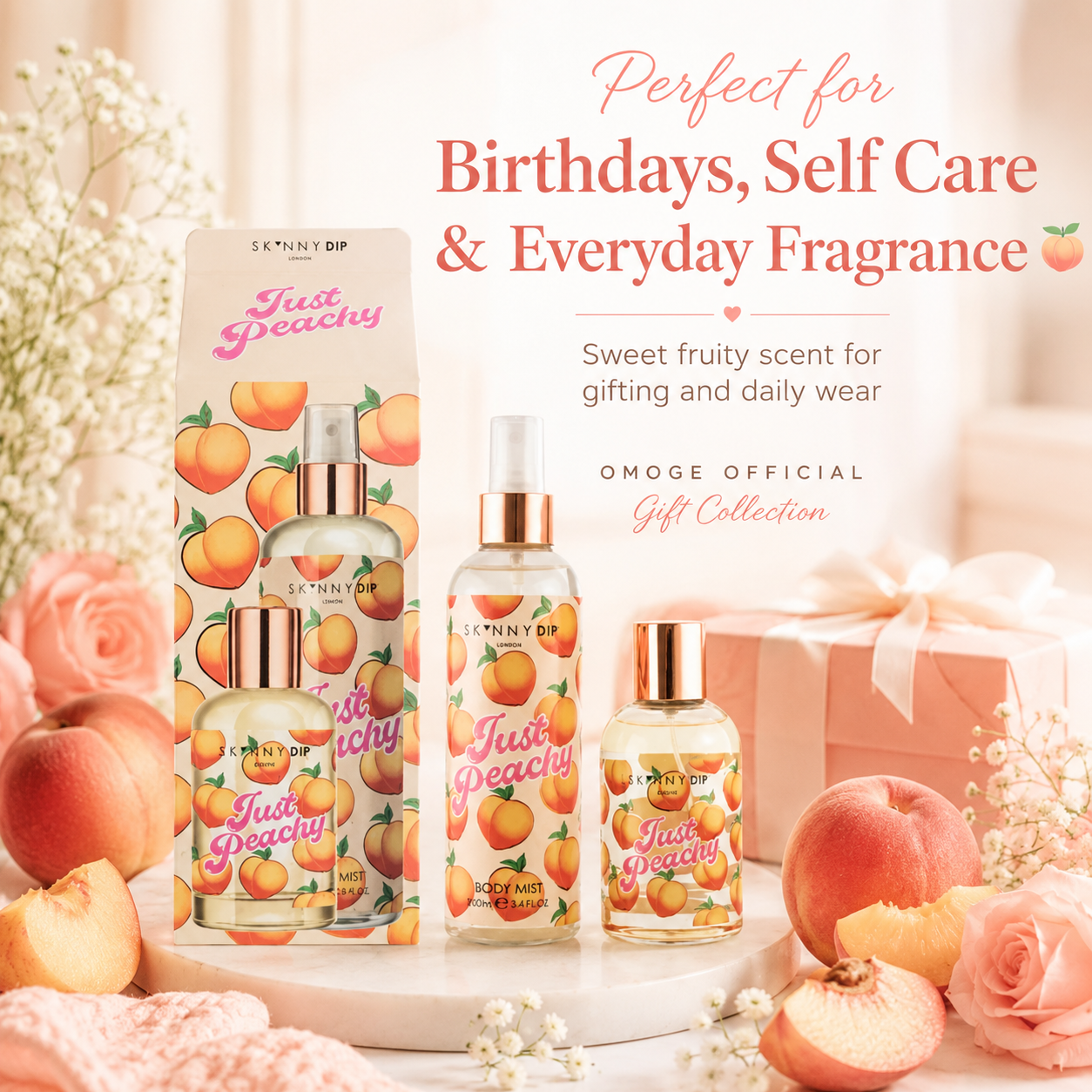 Just Peachy by Skinny Dip Fragrance Gift Set