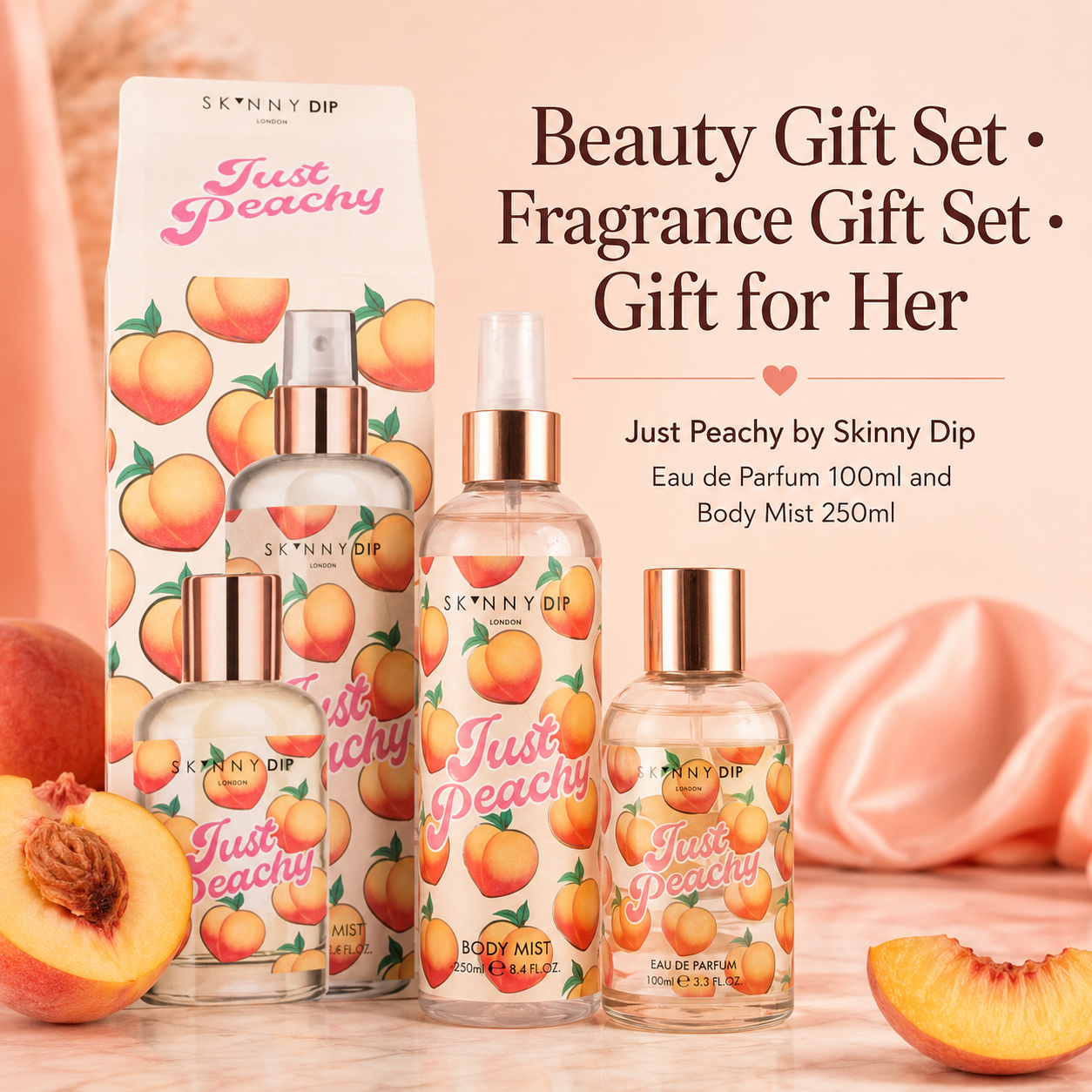 Just Peachy by Skinny Dip Fragrance Gift Set