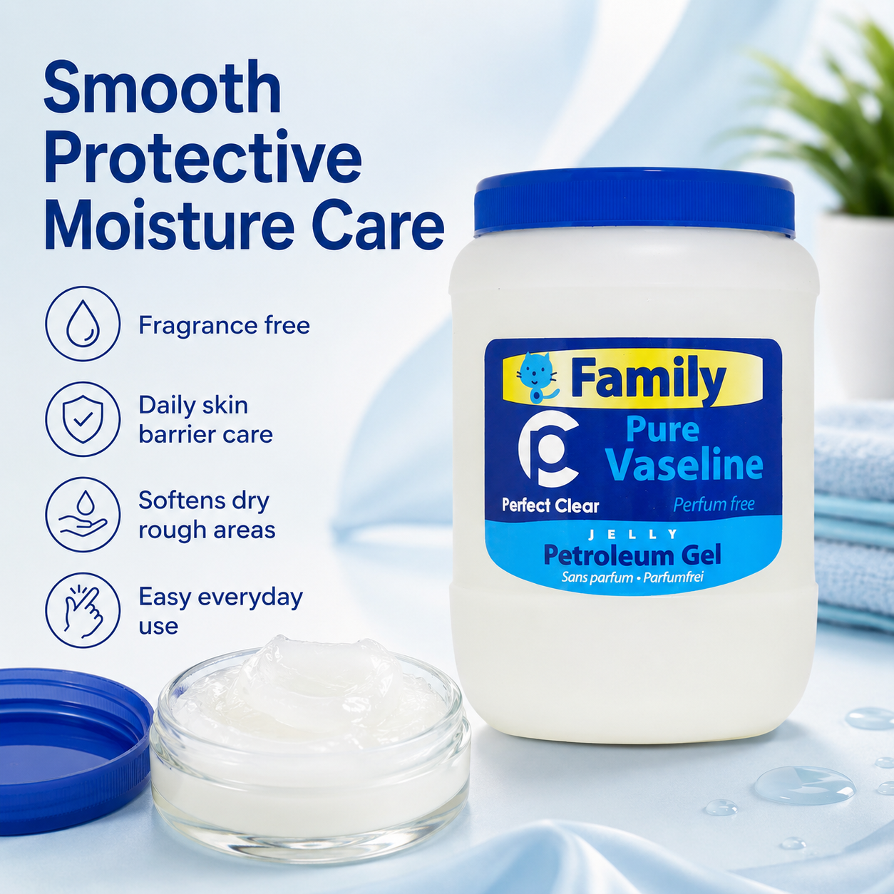 OMOGE PURE Petroleum Jelly 1kg – Fragrance Free Barrier Balm