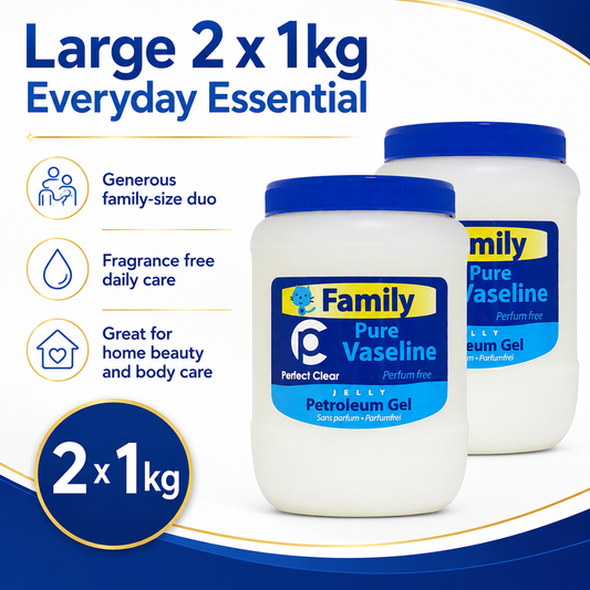 OMOGE PURE Petroleum Jelly Duo Pack 2 × 1kg – Fragrance Free Barrier Balm