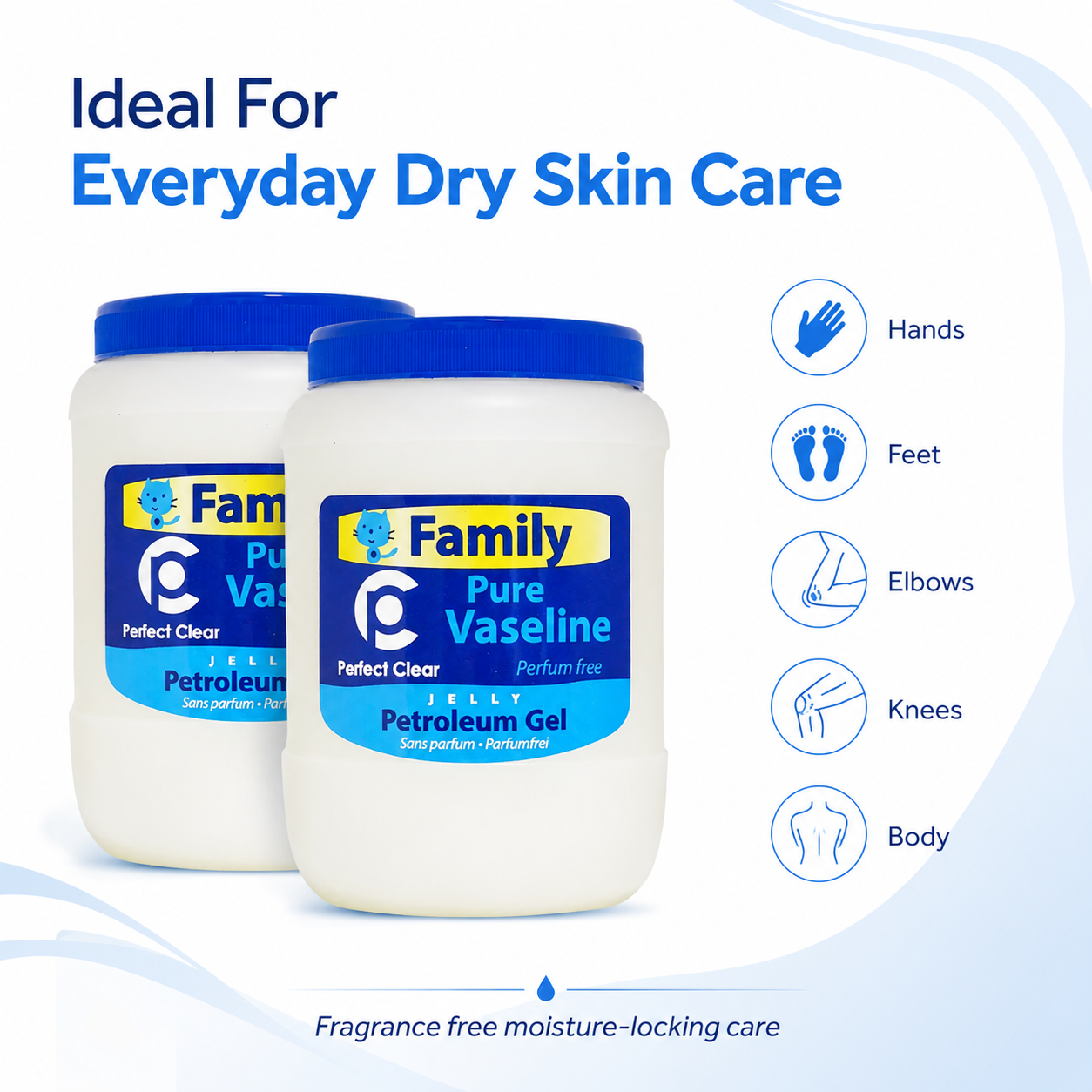 OMOGE PURE Petroleum Jelly Duo Pack 2 × 1kg – Fragrance Free Barrier Balm