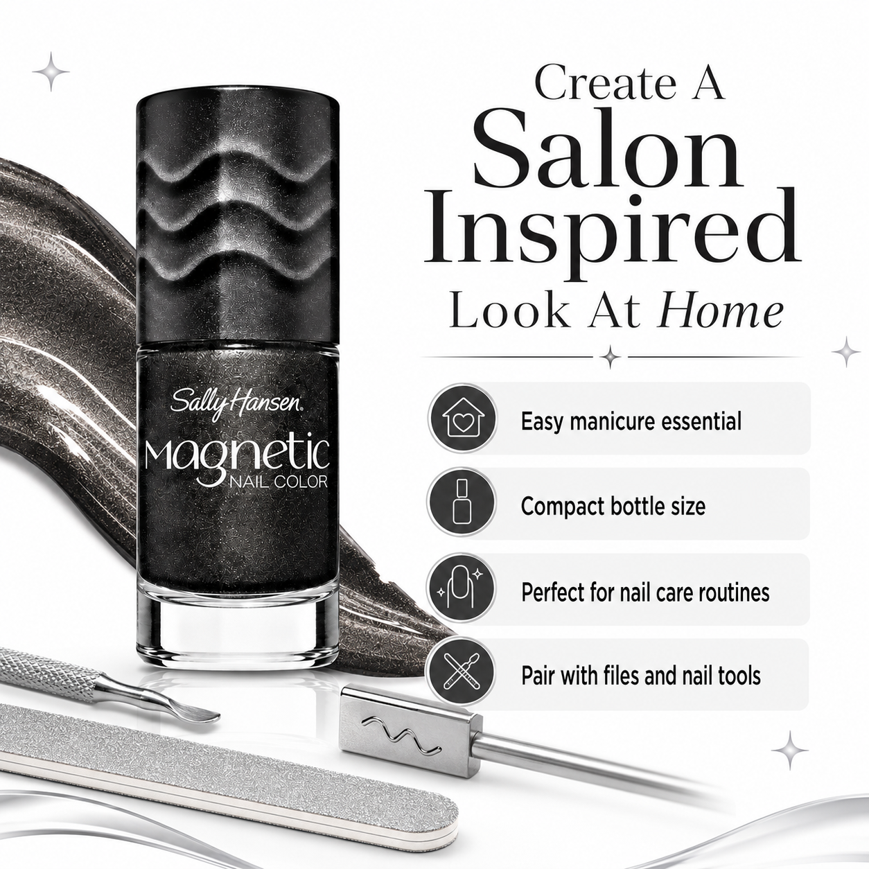 Sally Hansen Magnetic Nail Color Graphite Gravity #908 9.17ml