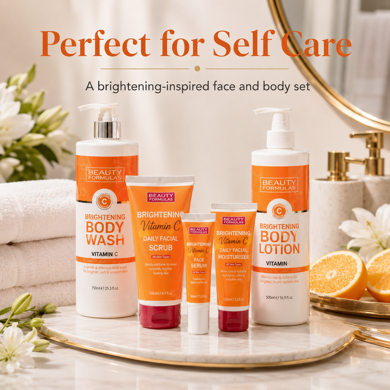 Beauty Formulas Vitamin C Head-to-Toe Set — 6 Pieces