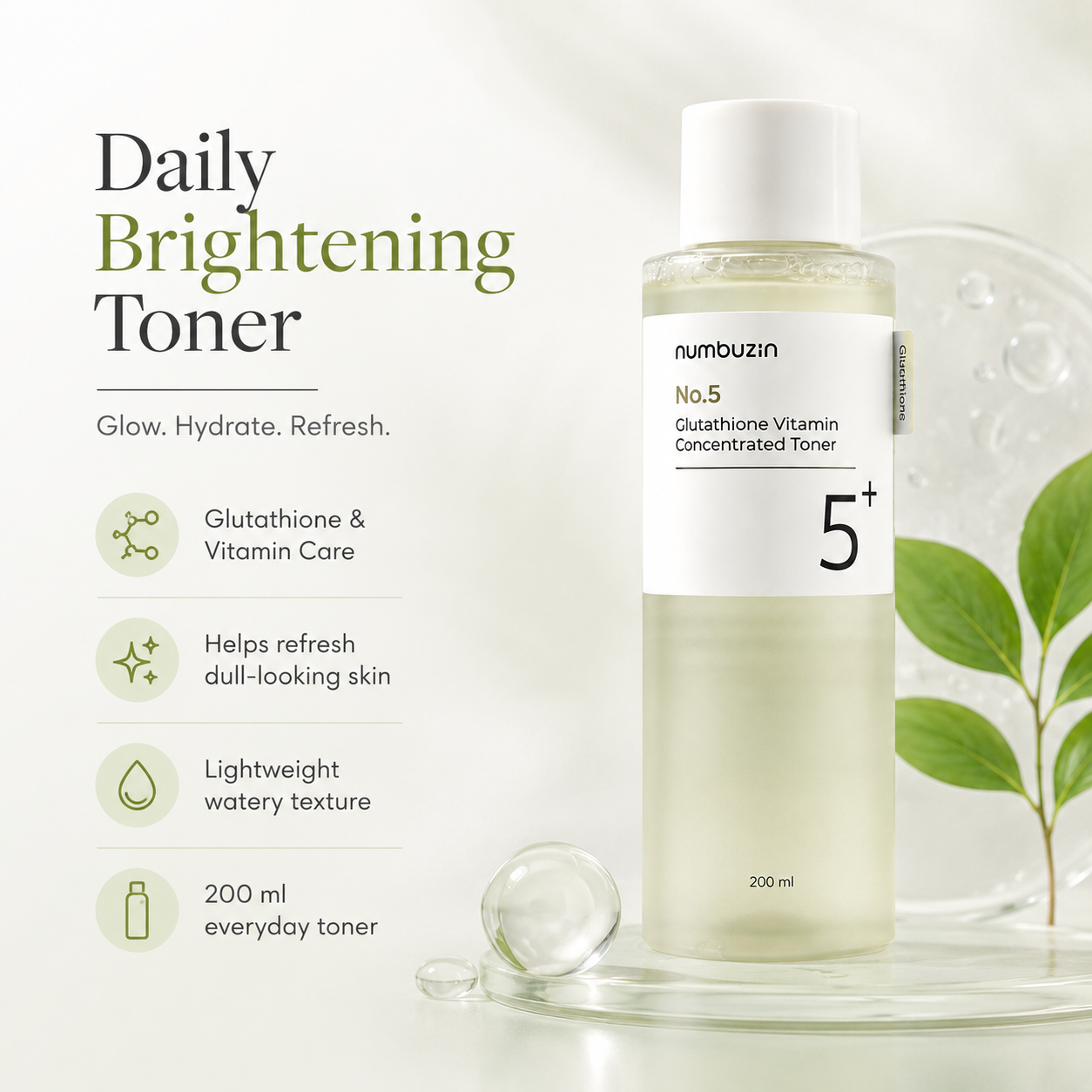 Numbuzin No.5 Glutathione Vitamin Concentrated Toner 200ml