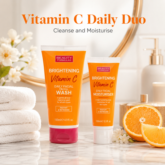 Beauty Formulas Vitamin C Daily Duo – Brightening Face Wash 150ml and Moisturiser 100ml