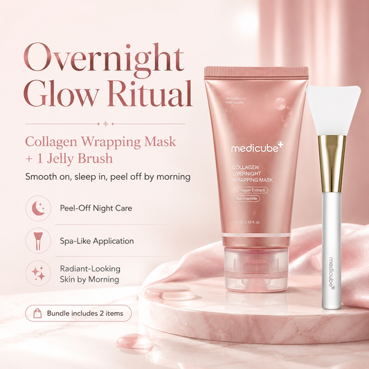 medicube Collagen Overnight Wrapping Mask + Jelly Brush Set 75ml