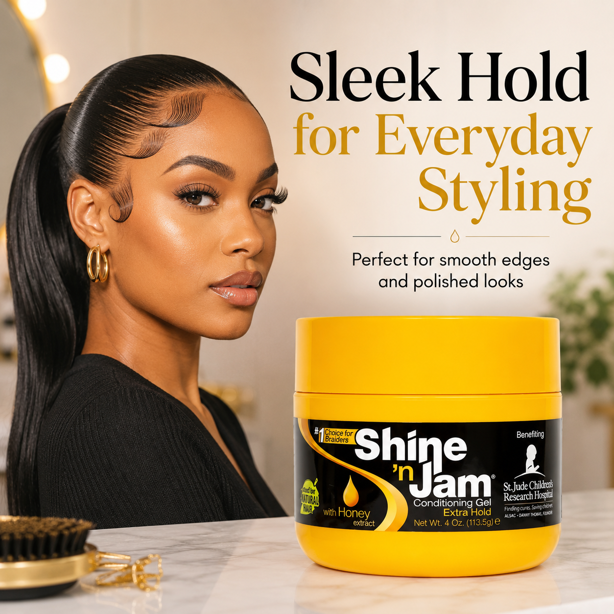 Shine ’n Jam Conditioning Gel Extra Hold with Honey Extract 4oz