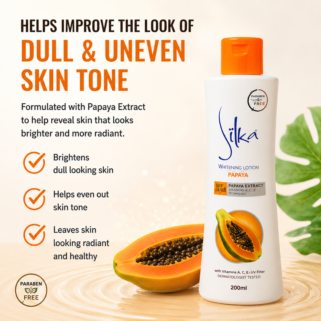 Silka Papaya Brightening Body Lotion 200ml