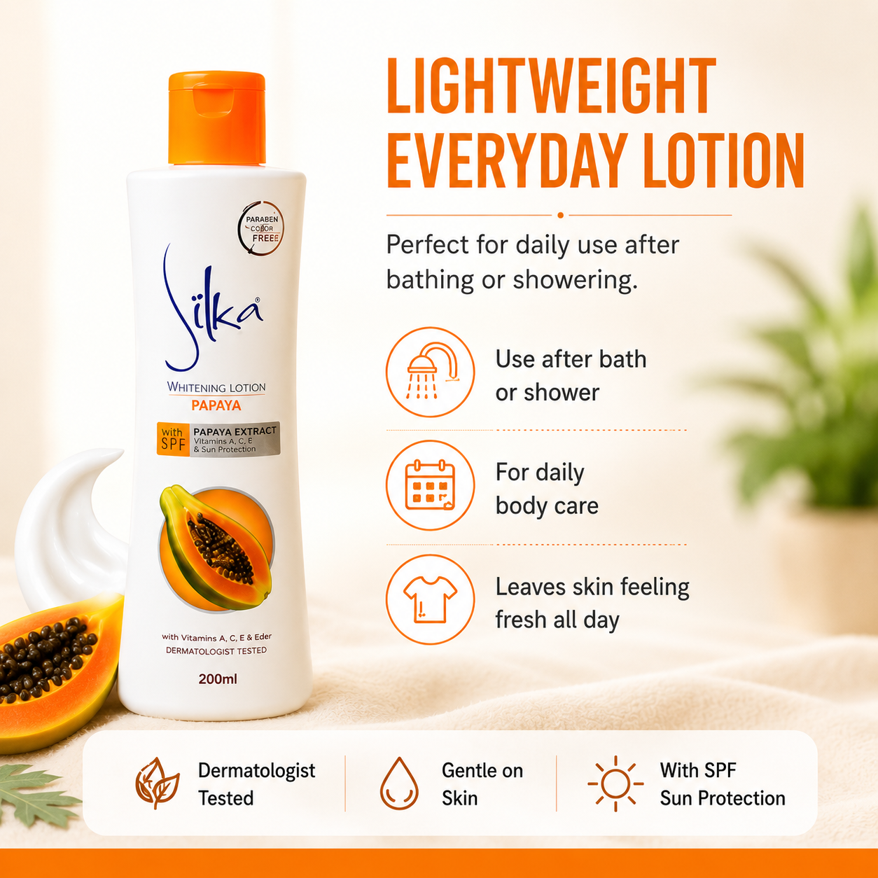 Silka Papaya Brightening Body Lotion 200ml