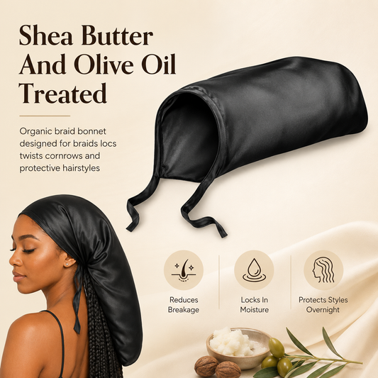 Organic Shea Butter And Olive Oil Treated Hair Bonnet