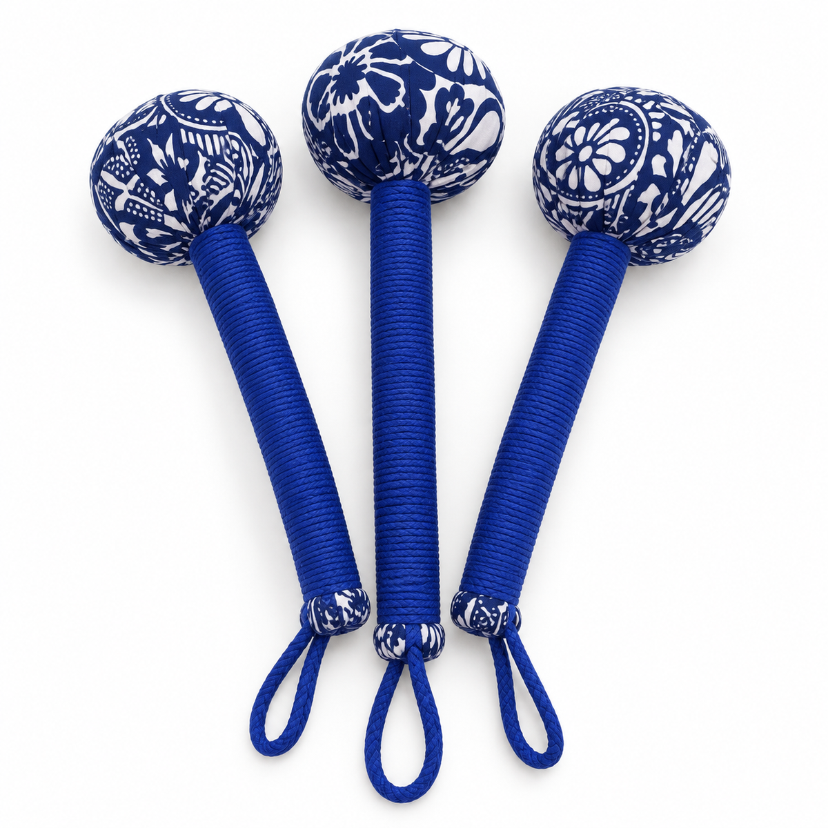 Wormwood massage hammer set, 3 pack blue bamboo body massagers