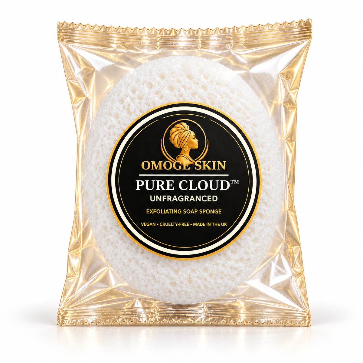 OMOGE Skin Pure Cloud unfragranced exfoliating soap sponge large