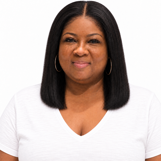 OMOGE HAIR sleek straight 13x4 lace bob human hair wig 12 inch
