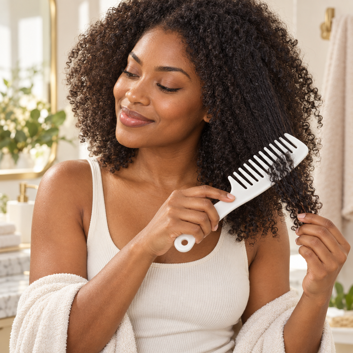 OMOGE HAIR wide-tooth detangling comb – view 2