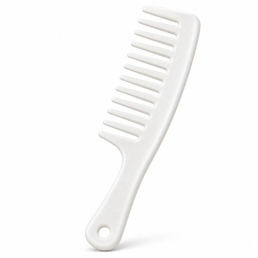 OMOGE HAIR white wide-tooth detangling comb