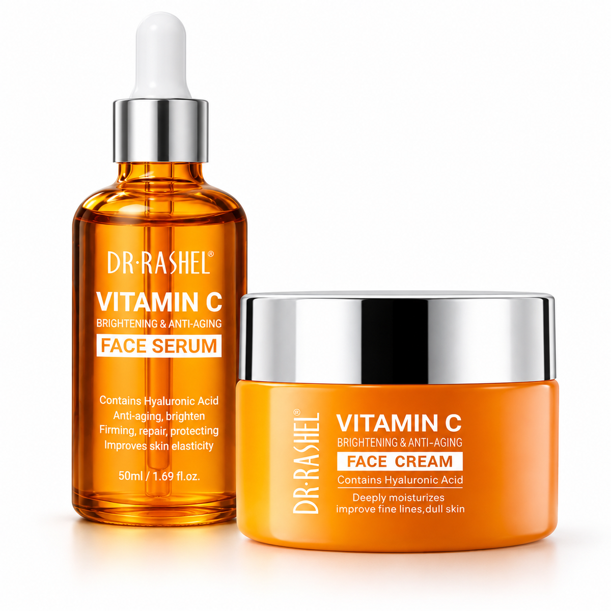 Dr Rashel vitamin C serum and face cream duo