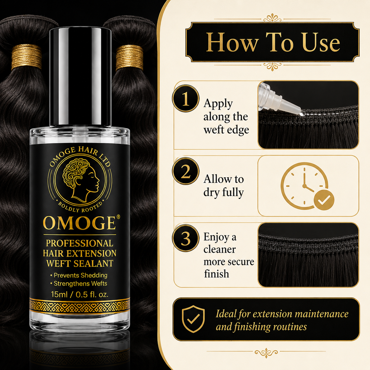 OMOGE HAIR LTD Professional Hair Extension Weft Sealant