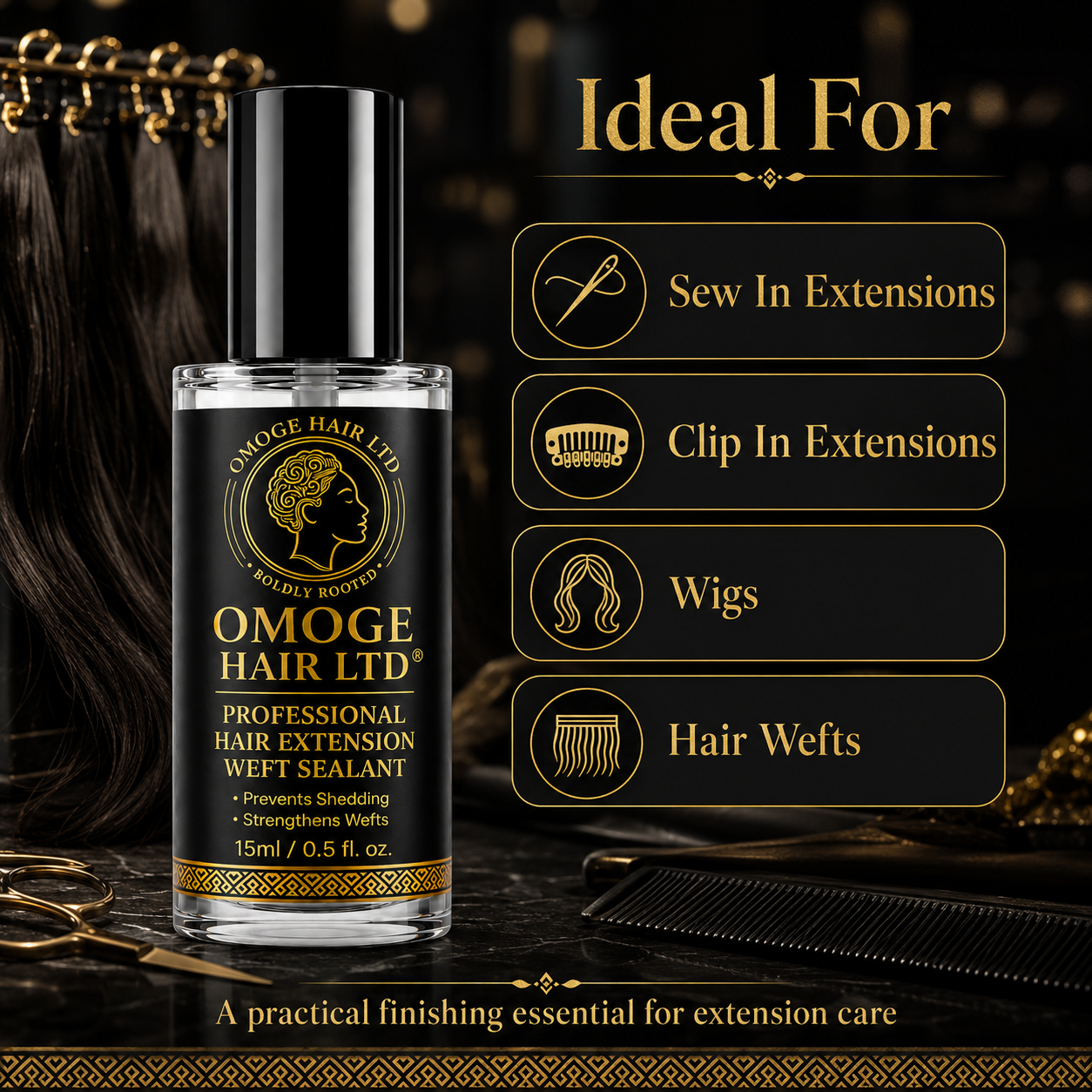 OMOGE HAIR LTD Professional Hair Extension Weft Sealant