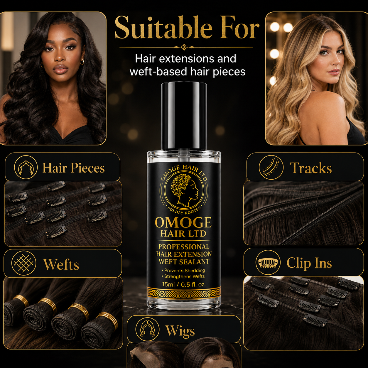 OMOGE HAIR LTD Professional Hair Extension Weft Sealant