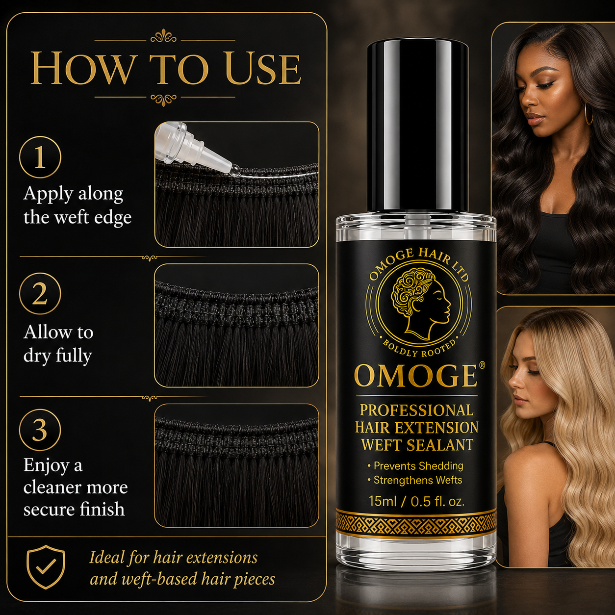 OMOGE HAIR LTD Professional Hair Extension Weft Sealant