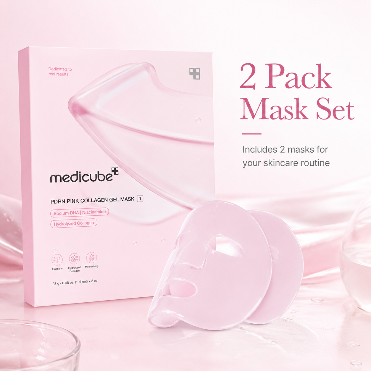 medicube Salmon DNA PDRN Pink Collagen Gel Mask 2 Pack