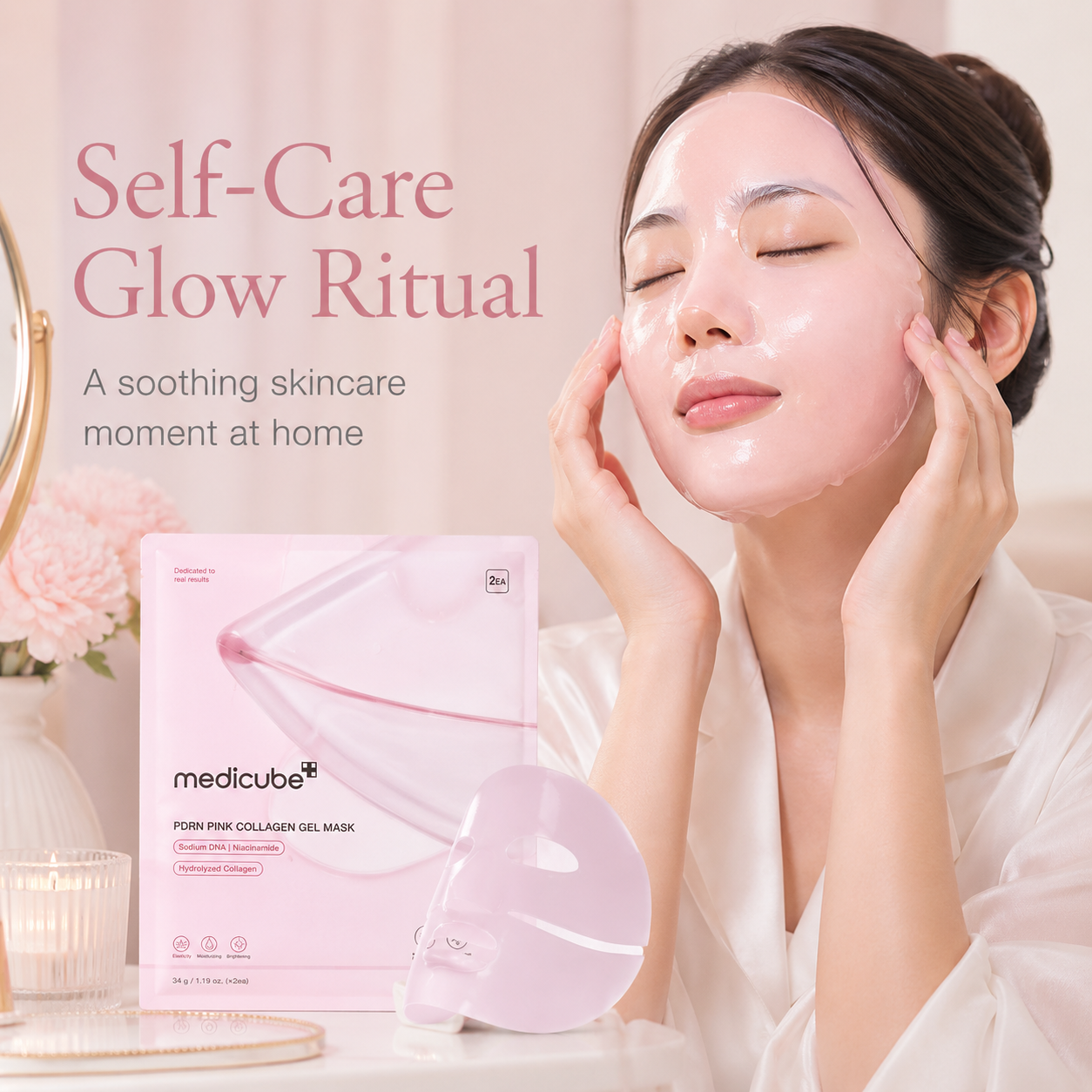 medicube Salmon DNA PDRN Pink Collagen Gel Mask 2 Pack