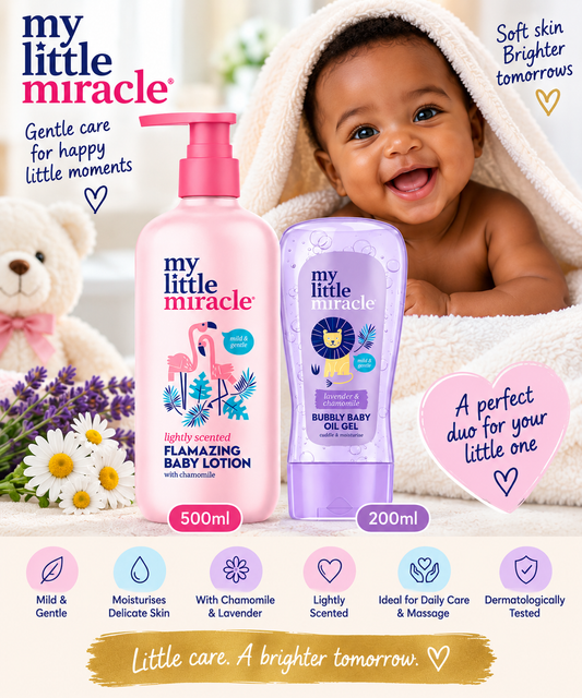 My Little Miracle baby lotion and baby oil gel set